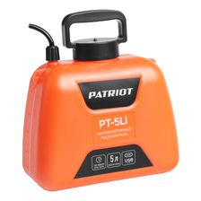 Садовый аккумуляторный опрыскиватель для растений PATRIOT PT-5Li, 3.7В, 2.4Ач, бак 5л