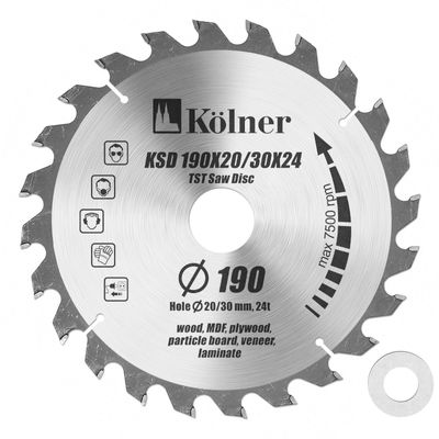 Пильный диск KOLNER KSD 190х20/30x24