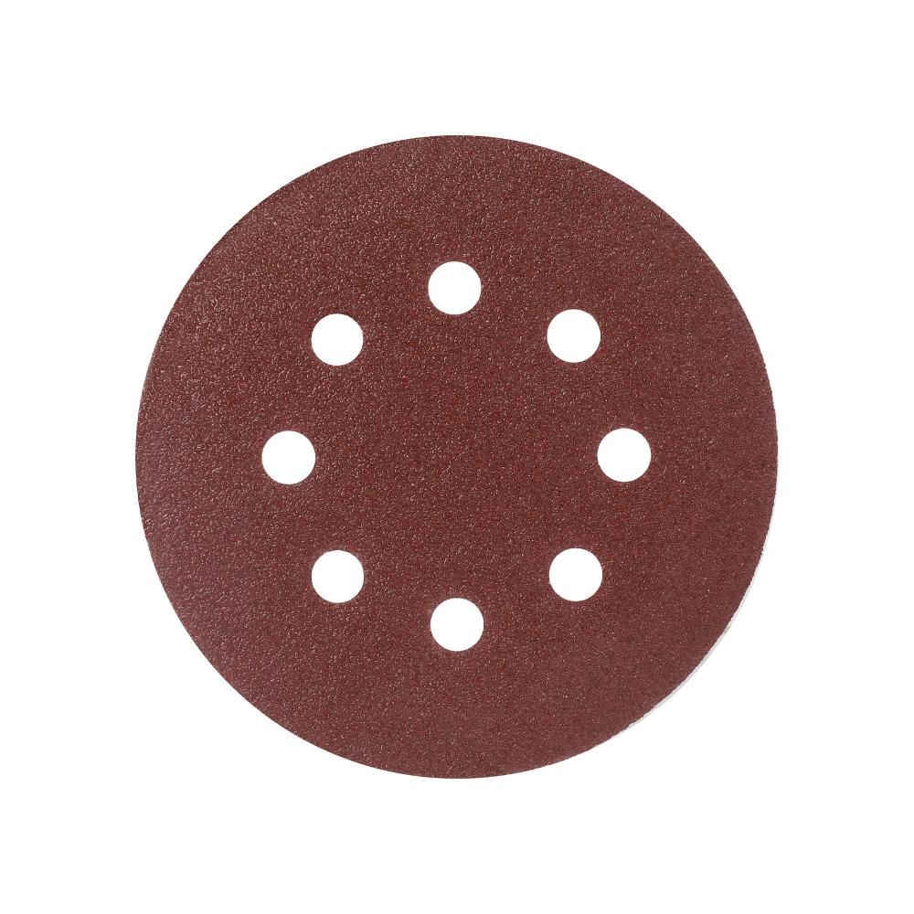 Круг шлифовальный на липучке PATRIOT, 125мм, Р60, 8 отверстий, 5 шт, диск абразивный - фото 1