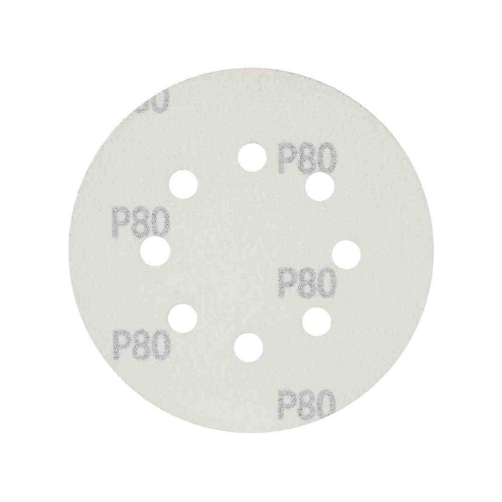 Круг шлифовальный на липучке PATRIOT, 125мм, Р80, 8 отверстий, 5 шт, диск абразивный - фото 2