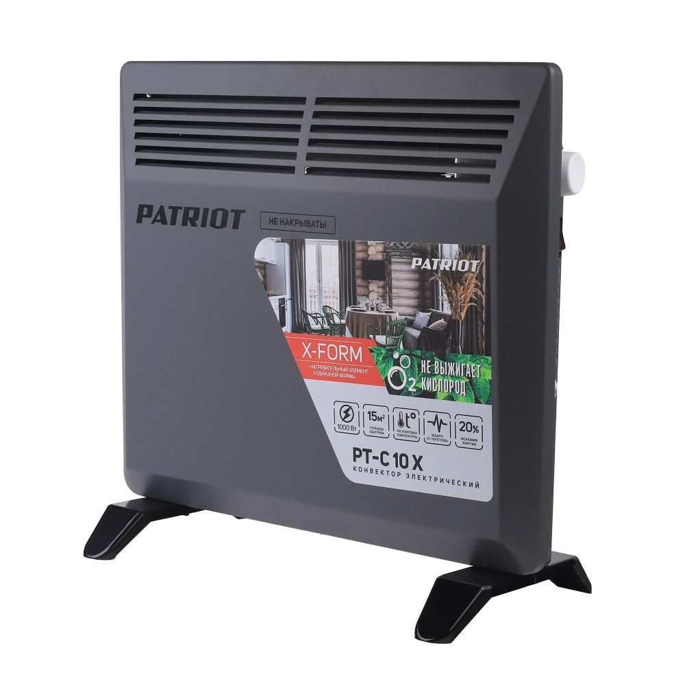 Конвектор электрический PATRIOT PTC 10 X, 1000Вт, 2 режима - фото 2