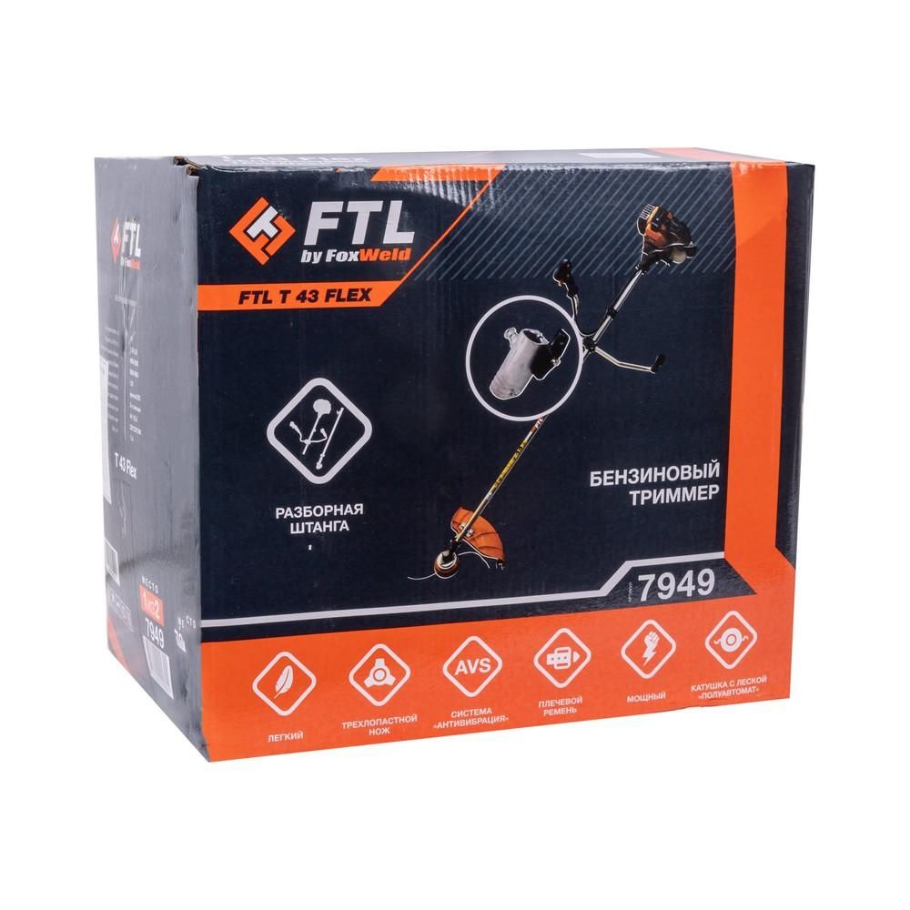 Бензотриммер FoxWeld FTL T 43 Flex, стартер STD / разборная штанга разборная для бензотриммера FTL T