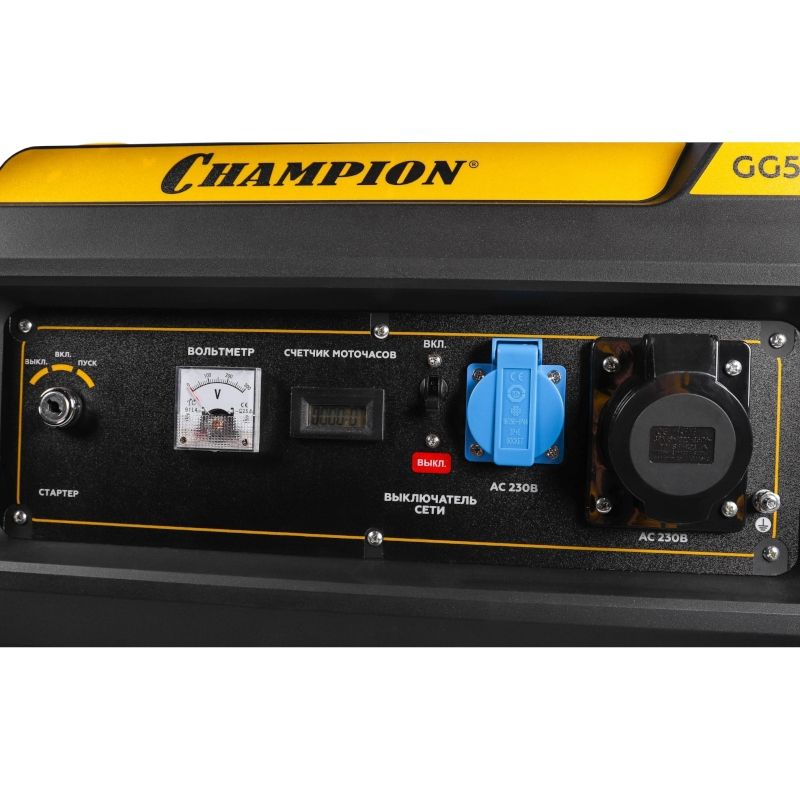 Генератор Champion GG5000EW (панель управления)