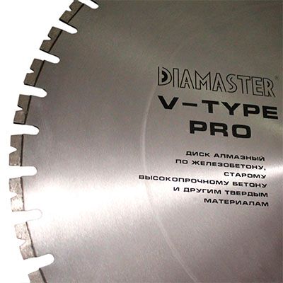 Алмазный диск сегментный Diamaster V Type 1200 мм (железобетон) для стенорезных машин 