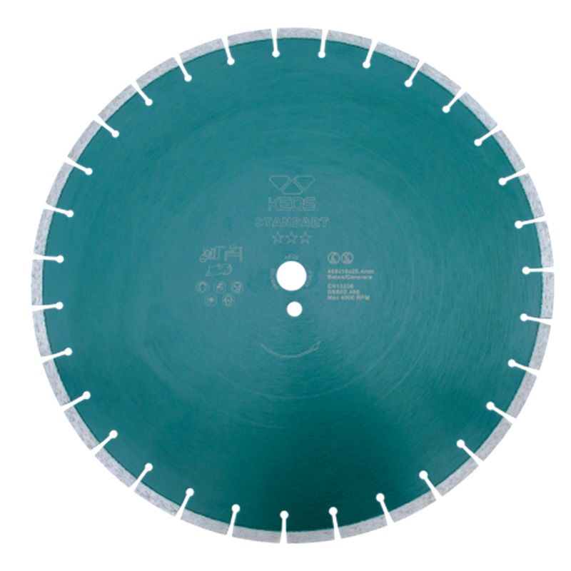 Сегментный алмазный круг (бетон) KEOS Standart 450x25,4 мм (лазерная сварка)