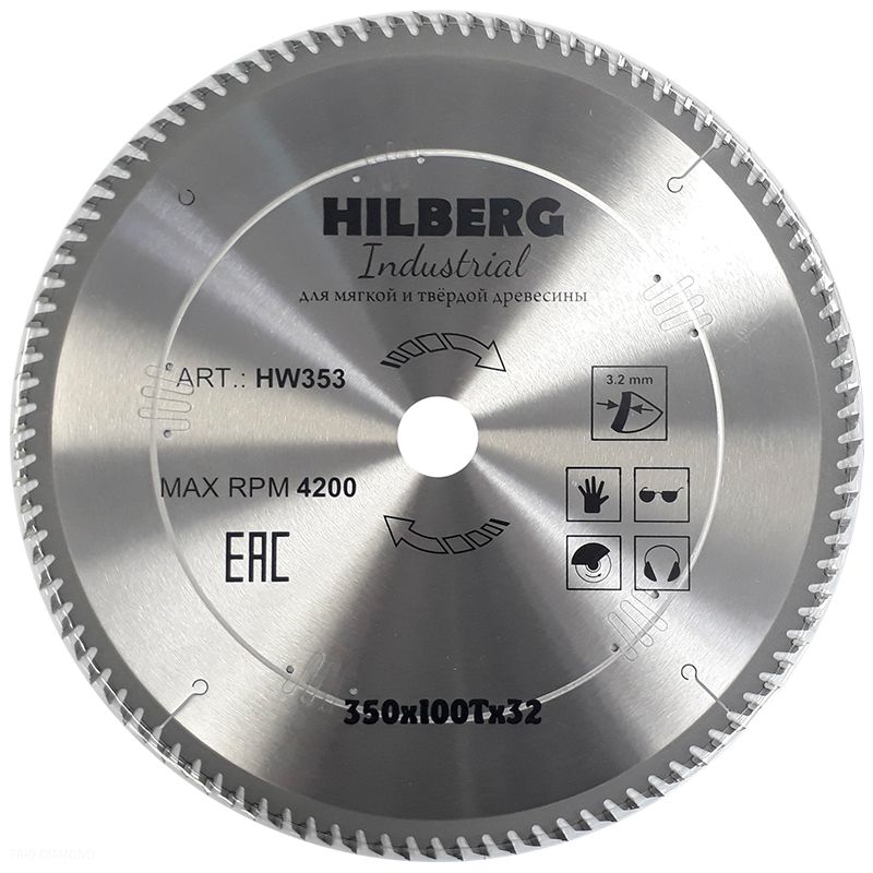 Пильный диск для мягкой и твердой древесины Hilberg HW353