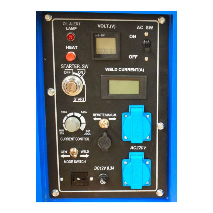 Генератор TSS DGW 6.0/250ES-R - панель управления