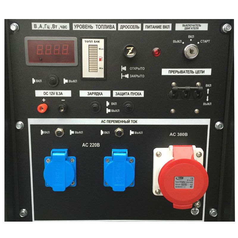 Генератор бензиновый TSS SGG 10000EH3 панель управления