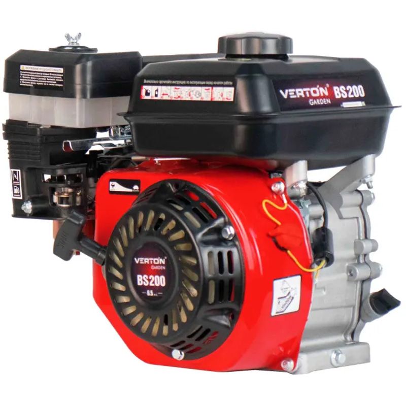 Двигатель VERTON GARDEN BS-200/20 (196 см3,4.8кВт/6.5л.с,d вала 20мм,V 3.6 л.ручн. зап.) - фото 2