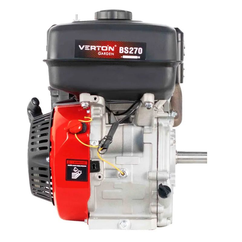 Двигатель VERTON GARDEN BS-270 (270 см3,6.6кВт/9л.с,d вала 25мм,V 6 л. ручн. зап.) - фото 3