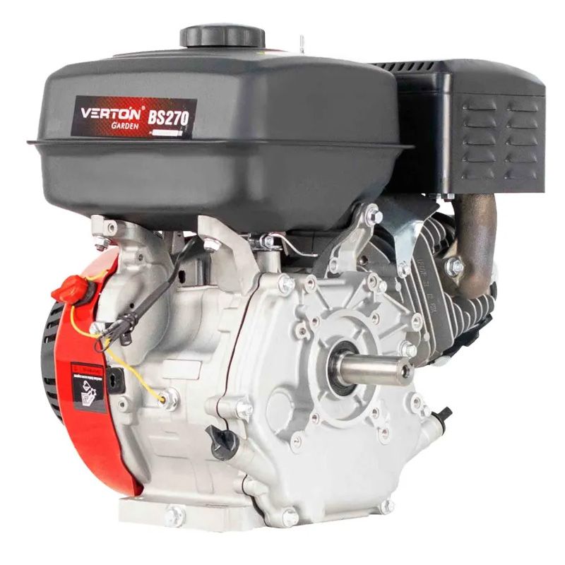 Двигатель VERTON GARDEN BS-270 (270 см3,6.6кВт/9л.с,d вала 25мм,V 6 л. ручн. зап.) - фото 4