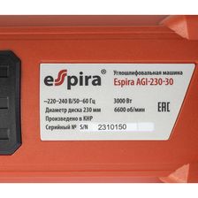 Угловая шлифовальная машина Espira AGI-230-30