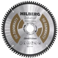 Диск пильный по ламинату TD Hilberg Industrial 230x30x80T