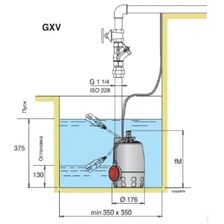 Погружной насос Calpeda GXVM 25-6 (пример установки)