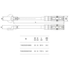 Динамометрический ключ Thorvik THBD20283001500 (схема)