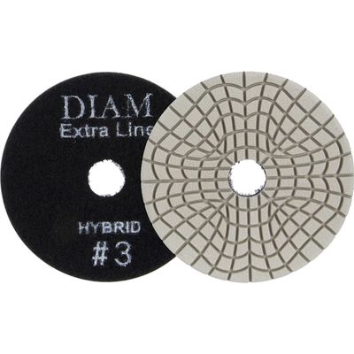 Гибкий шлифовальный алмазный круг чёрный Step-3 100x3 #3 DIAM Extra Line Hybrid (сухая/мокрая)