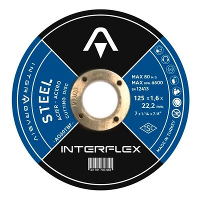 Круг отрезной по металлу INTERFLEX 125x1,6x22 ,23