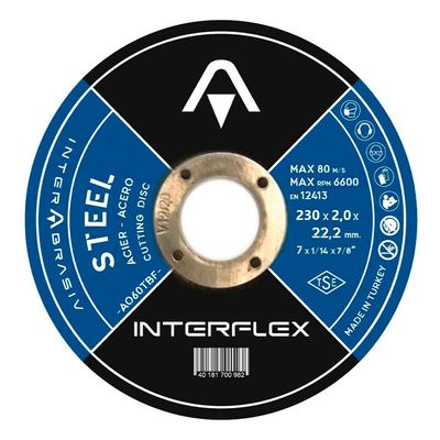 Круг отрезной по металлу INTERFLEX 230x2,0x22 ,23