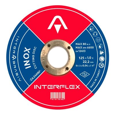 Круг отрезной по нержавеющей стали (Inox) INTERFLEX 125x1,0x22 ,23