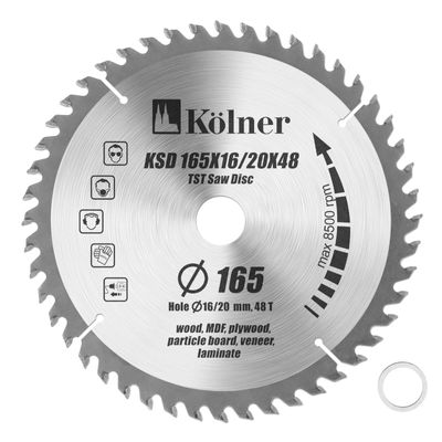 Пильный диск KOLNER KSD 165х16/20x48