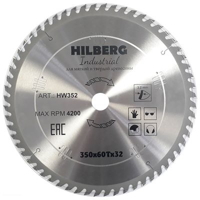 Диск пильный по дереву Hilberg Industrial (350х32 мм