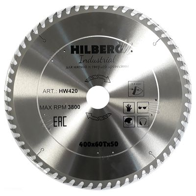 Пильный диск 400 мм Hilberg Industrial 400x50x60T