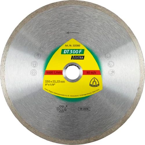 Алмазный отрезной диск КЛИНГСПОР 100x1,6x22,23/16/GR/7/S/DT/EXTRA/DT300F
