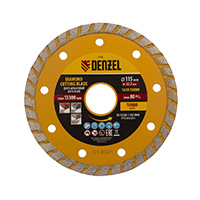 Алмазный диск Denzel 115х22,2 мм (турбо сухое резание)