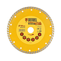 Алмазный диск Denzel 180х22,2 мм (турбо сухое резание)